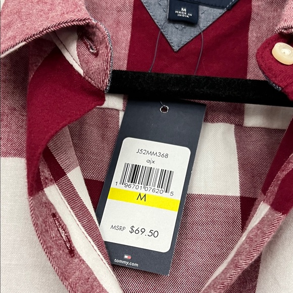 Tommy Hilfiger Red and White Plaid Shirt - Picture 7 of 7